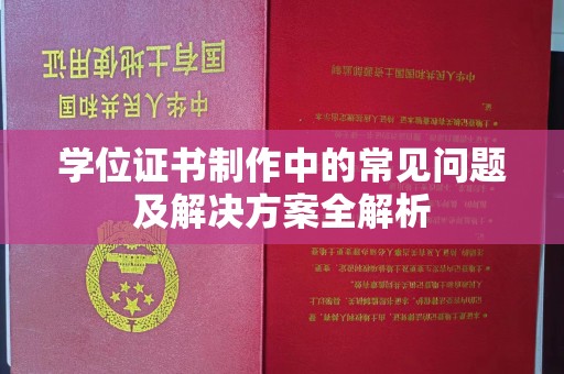 天等学位证书制作中的常见问题及解决方案全解析