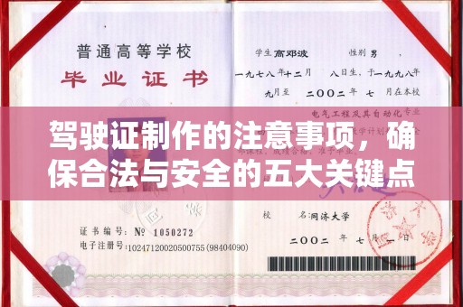 天等驾驶证制作的注意事项，确保合法与安全的五大关键点