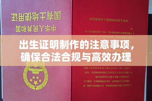 天等出生证明制作的注意事项，确保合法合规与高效办理