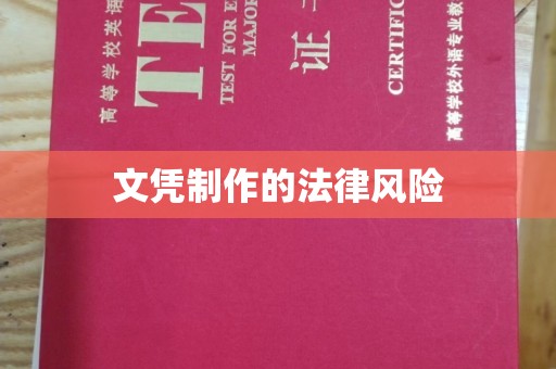 天等文凭制作的法律风险