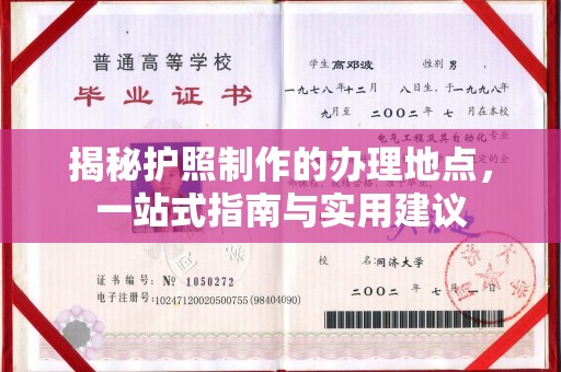 天等揭秘护照制作的办理地点，一站式指南与实用建议
